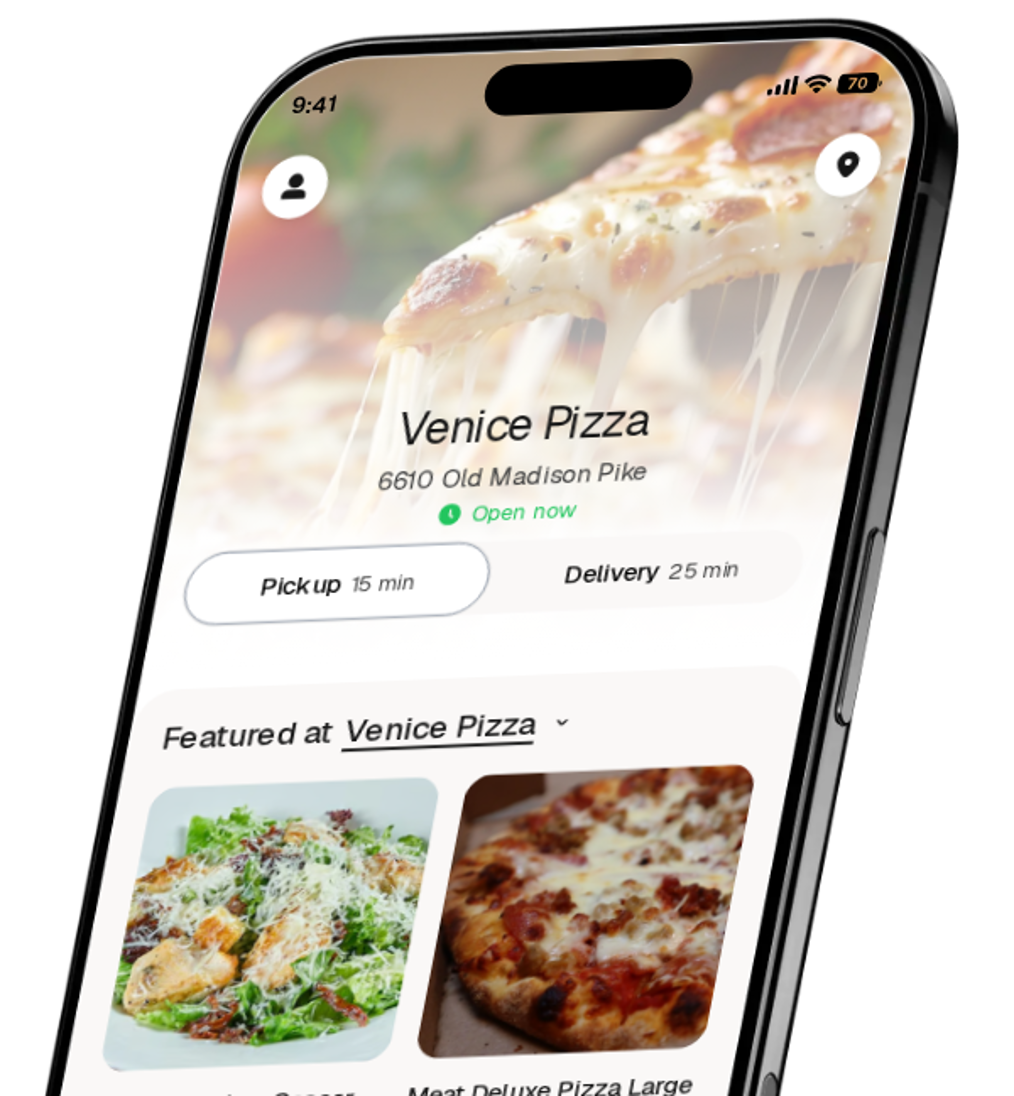 Venice Pizza app preview